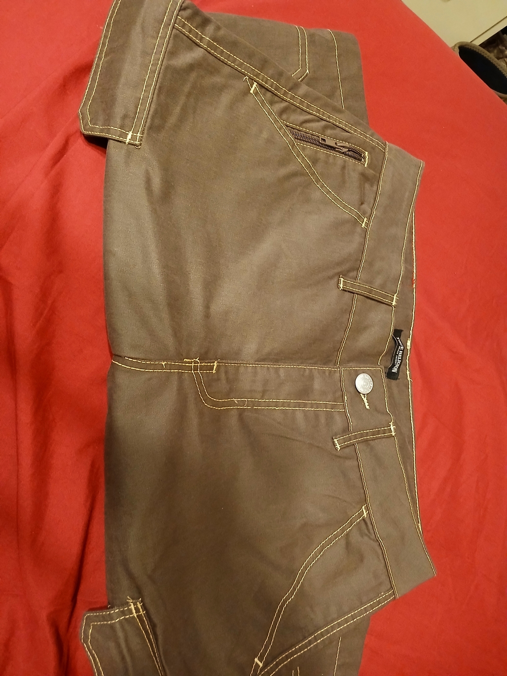 True Religion Men’s Brown Jeans with Contrast Stitching - Picture 4 of 6